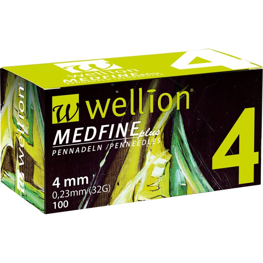 Голки для шприц-ручок Wellion MEDFINE plus 32G (0,23 х 4 мм) 100 од.